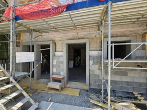 Maçonnerie à Chessel (VD) : montage d&rsquo;un mur en briques